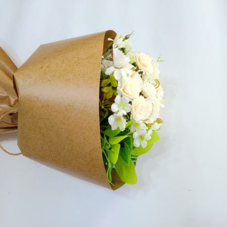 kraft look custom flower wrapping paper roll