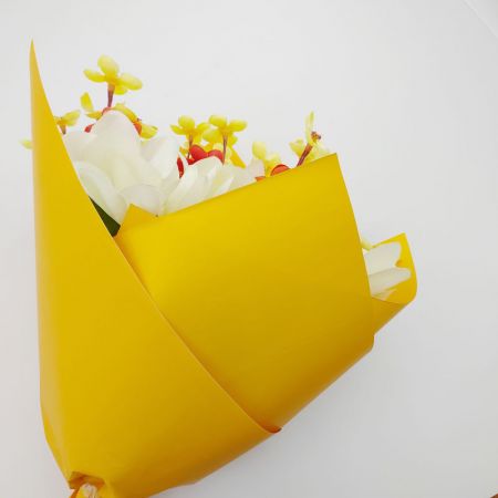 yellow color waterproof flower wrapping paper bouquets