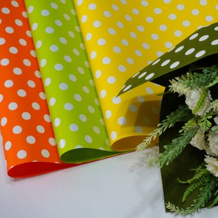 hot colors waterproof flower bouquet wrapping paper