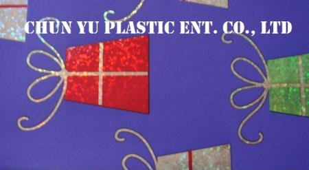 Holographic paper with Gift Boxes designs printed gift wrapping paper for Christmas