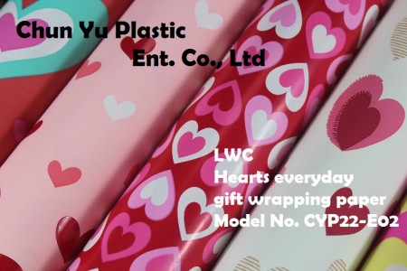 Hearts everyday LWC gift wrapping paper