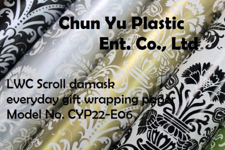 Scroll Damask everyday LWC gift wrapping paper