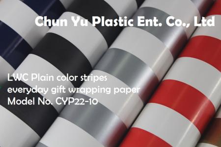 Plain Color Stripes everyday LWC gift wrapping paper