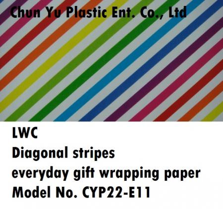 Diagonal Stripes everyday LWC gift wrapping paper
