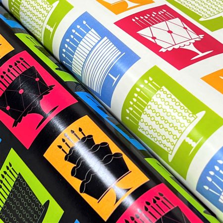 High quality custom designs printed kids birthday gift wrapping paper rolls