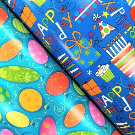 High quality custom designs printed birthday gifts kids gift wrapping paper rolls