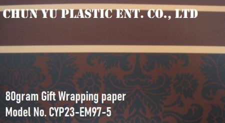 Premium 80gram paper printed with Christmas Damask & Stripe pattern