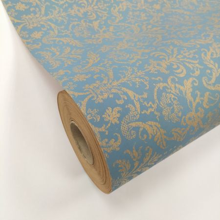 blue baby design printed brown kraft gift packing paper wrapping rolls