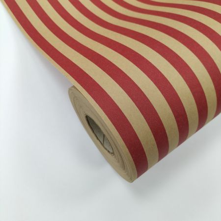 red color print design printed brown kraft gift packing paper wrapping rolls