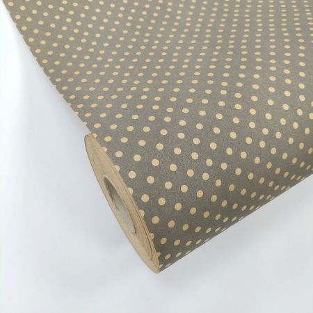 gray Christmas print brown kraft gift wrapping paper counter rolls