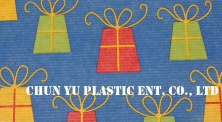 Natural brown kraft gift wrapping paper printed with Gift Boxes designs for Christmas season