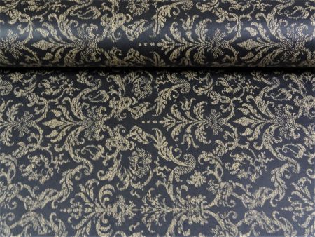 photo of Damask Floral brown kraft paper in different view.
