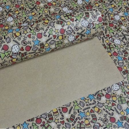 design printed on brown kraft paper