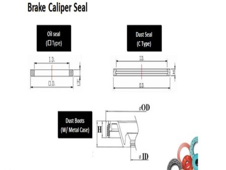 Brake Caliper Seal - Front Brake Caliper Seal.