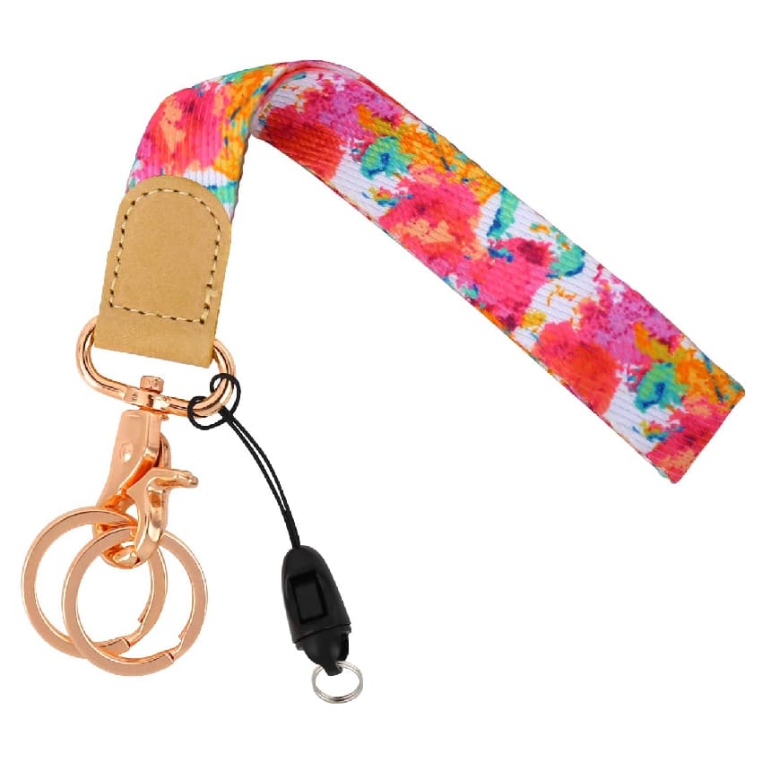 Llavero Personalizado De Tela Con Monograma - Tejido De Algodón Y Metal, Hecho A Mano En EE. UU.