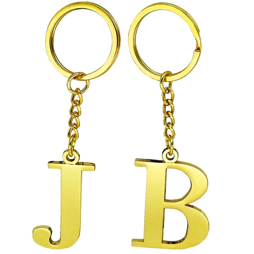 Initial Metal Letter Keychain, Metal Letters Accessories