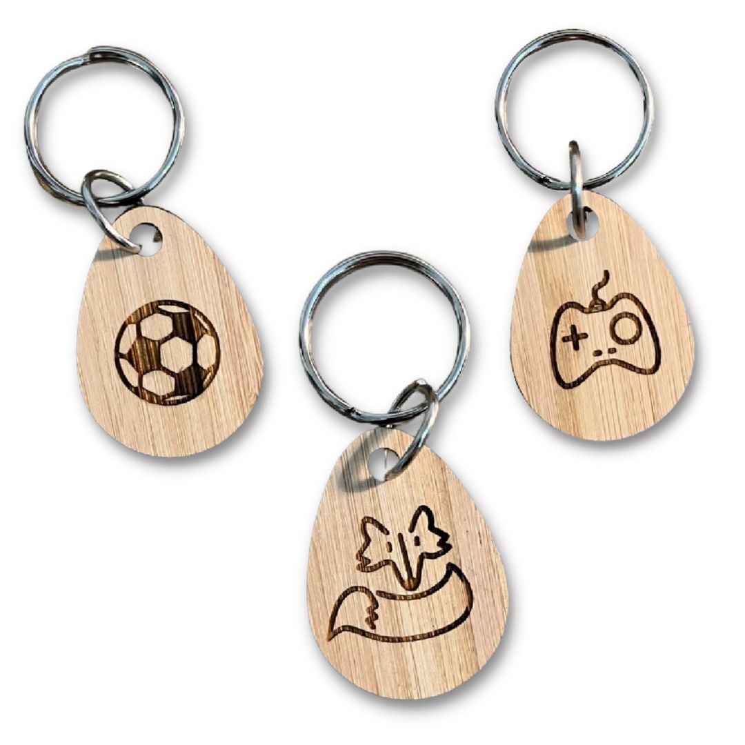 Custom Bamboo Engraved Key Ring | Custom Gifts, Pins, Medals, Coins ...