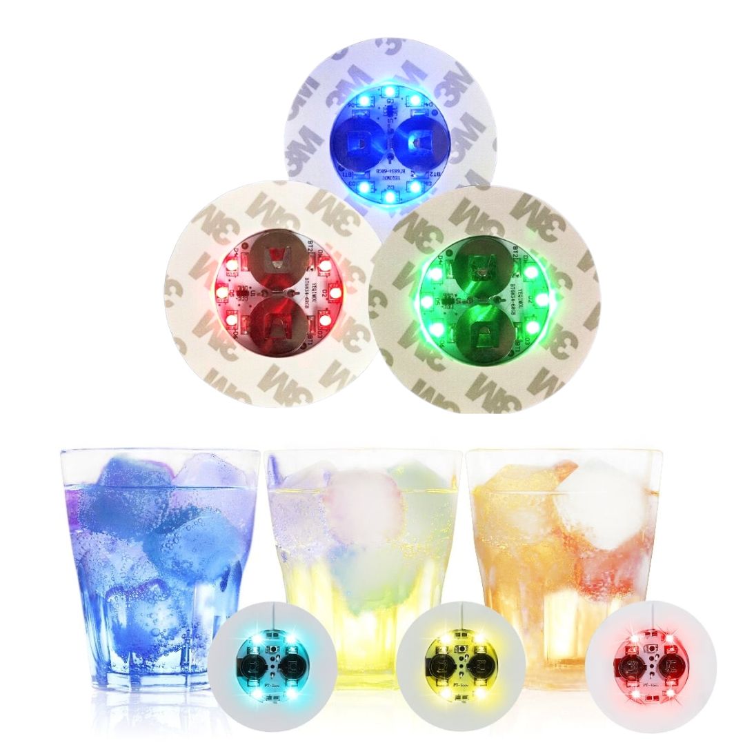 LED Bottle Sticker& Light Up Coaster | Embroidered patches manufacturer ...