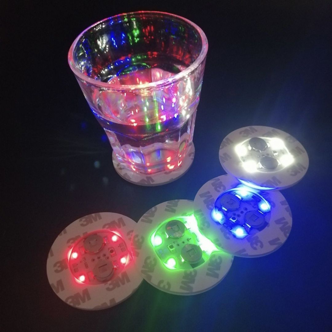 LED Bottle Sticker& Light Up Coaster | Embroidered patches manufacturer ...