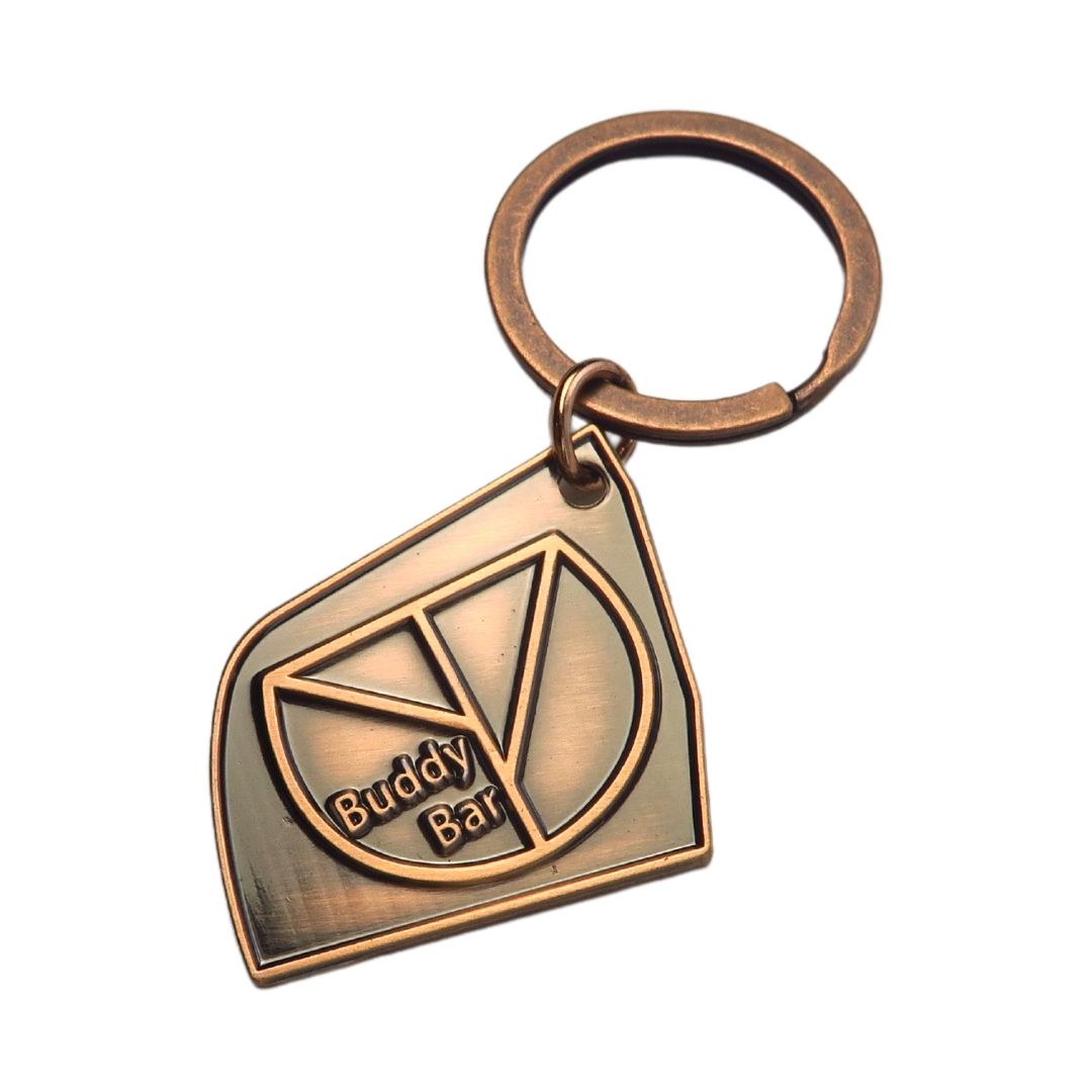 No Color Filled Metal Stamped Keychain | Custom Gifts, Pins, Medals ...