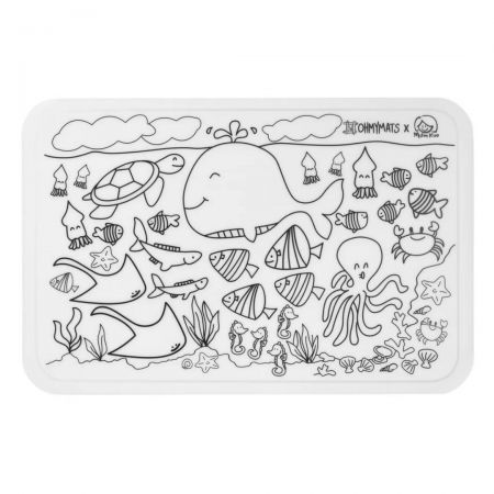 O tapete de mesa infantil pode ser personalizado.