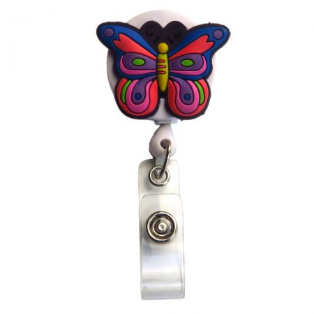 Soft PVC retractable id badge holder.