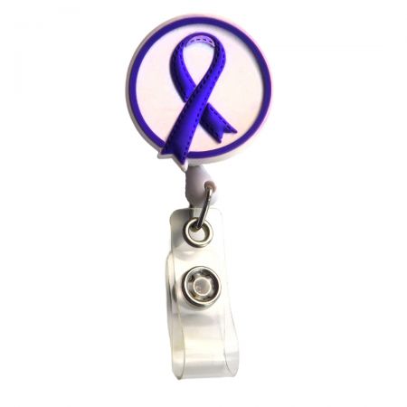 Soft PVC retractable id card holder.