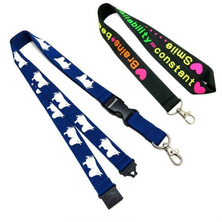 Individuell bedruckte Lanyards mit Siebdruck.