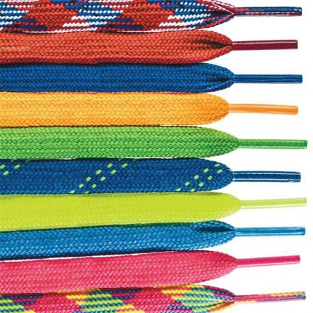 Promotional printed shoelaces.