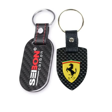 Personalized Carbon Fiber Keychain