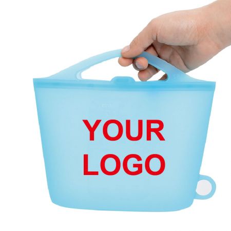 Bolsa de almacenamiento de silicona con logotipo personalizado - Bolsa de almacenamiento portátil de silicona personalizada para alimentos