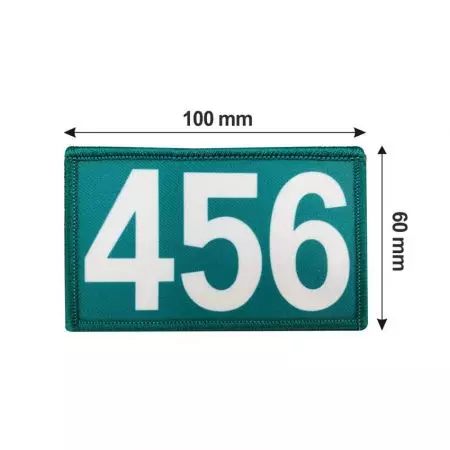 Custom Squid Game Embroidery Patch - 456 Squid Game Player Number Patch