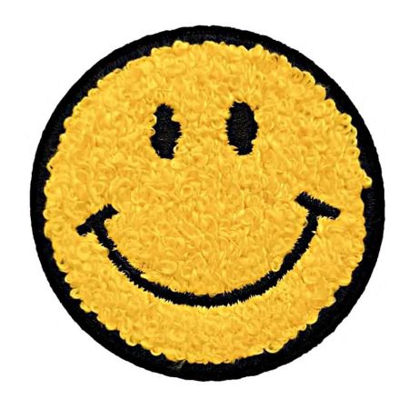 Chenille-patches - Grossist av chenille-smiley-ansikts-patch