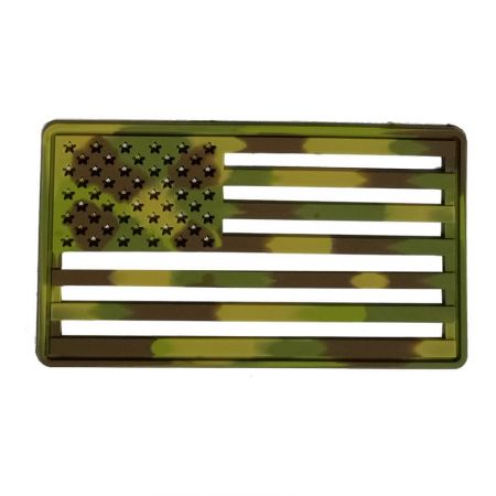 미국 국기 고무 패치 - 맞춤형 미국 국기 고무 라벨