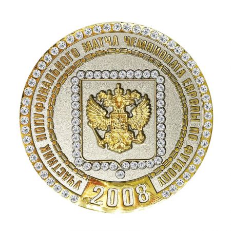 Moneda de metal con piedras de strass - Star Lapel Pin ofrece servicios de monedas de metal personalizadas con piedras de strass a compradores de todo el mundo.