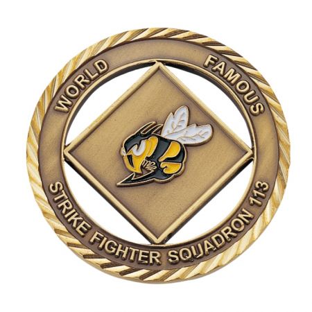 If your design are many cut-out style letters or designs with different layers dimension, the die casting coin is best choice.