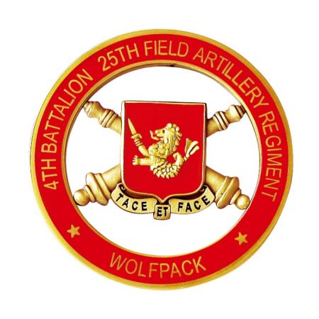 Personalized cutout design coins.