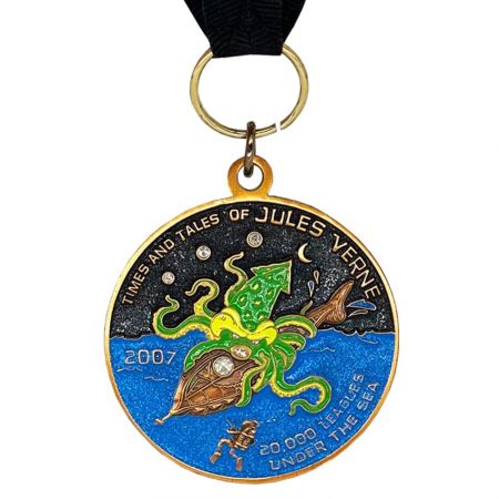 Médaille personnalisée avec des paillettes - Conception de médaille personnalisée avec des paillettes
