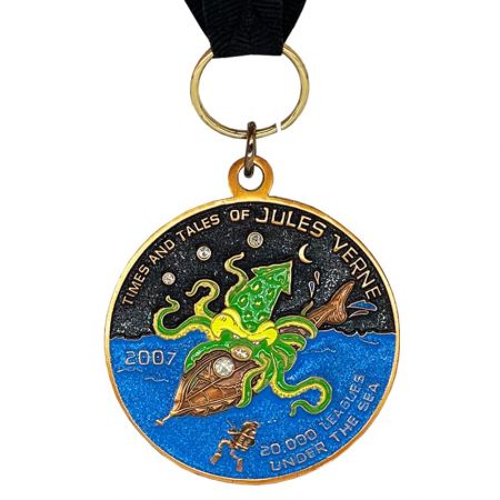 Glittering Custom Award Medals - Custom glitter medal design