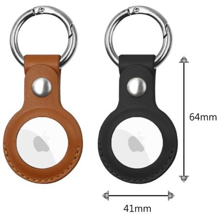 The AirTag holder can print to debossed logo on the back.