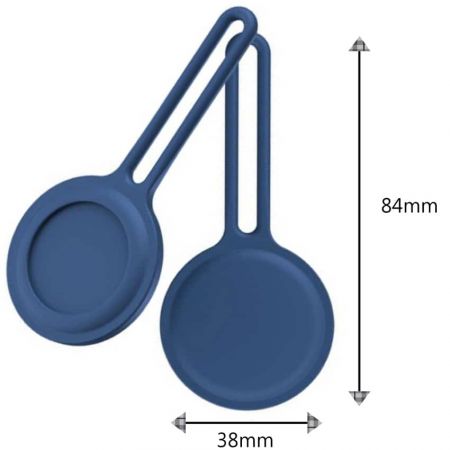 The silicone AirTag holder color is selected from stock.