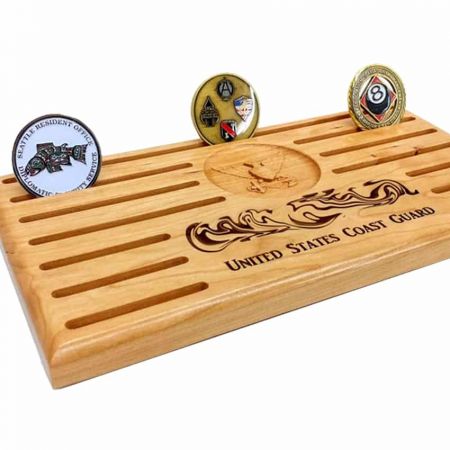 Custom coin wooden display boar shapes and sizes are available.