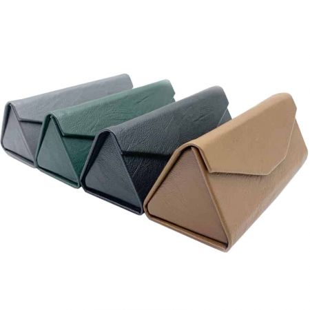 कस्टम लेदर धूप के चश्मे का केस लोगो हॉट फॉयल स्टैंपिंग द्वारा टिकाऊ है।