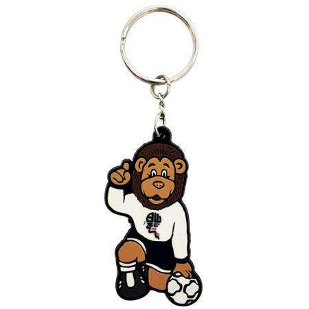 We have been made personalized PVC soccer keychains.