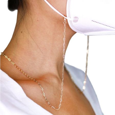 Customize personalized face mask holder chains with Star Lapel Pin.