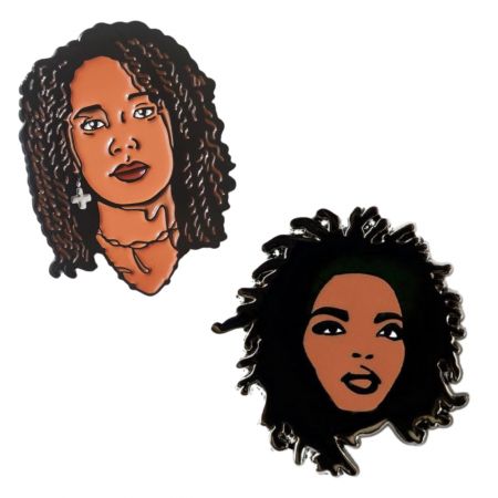 Distintivo de Esmalte de Garota Negra Afro - Nosso distintivo de esmalte de Garota Negra Afro é feito sob encomenda.