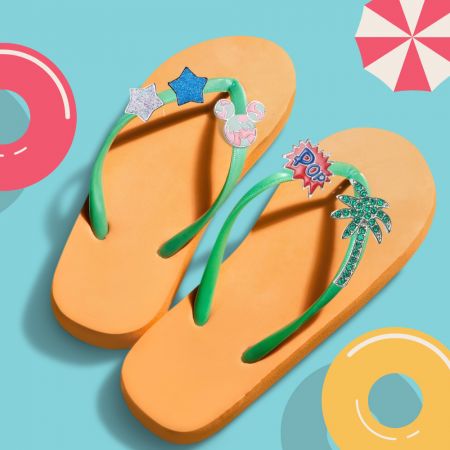 جلبک های تزئینی کفش موجود برای فلیپ فلاپ - جلبک های تزئینی کفش ما برای فلیپ فلاپ از فلزی با گواهی SGS ساخته شده است.