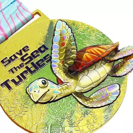 デジタル印刷プロセスにより、3D金属メダルをカラフルにすることができます。