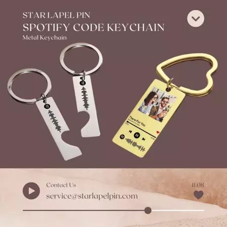 व्यक्तिगत स्पॉटिफाई कोड कीचेन - एक व्यक्तिगत स्पॉटिफाई कोड कीचेन को कस्टमाइज़ करें।
