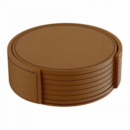Leather Coaster - Leather drink coasters could represent your good taste.
